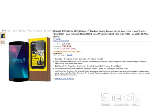 消息稱谷歌Nexus 5將在10月30日亞馬遜發售
